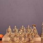 Pure Brass Vishnu Dashavatar Idol Set | 4.5" Superfine Collection | 2.5kg Sacred Masterpiece | Complete Avatar Series | Jaipurio